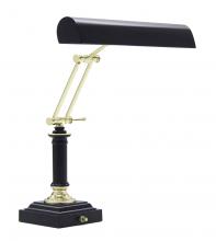 House of Troy P14-233-617 - Desk/Piano Lamp 14" Polished Brass with Black Accents