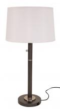 House of Troy RU750-GT - Rupert Three Way Table Lamp in Granite with Satin Nickel Accents and USB Port