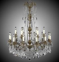 American Brass & Crystal CH2058-A-05S-07G-PI - 6+12 Light Finisterra with draping Chandelier