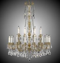 American Brass & Crystal CH2059-O-05S-07G-PI - 8+16 Light Finisterra with draping Chandelier
