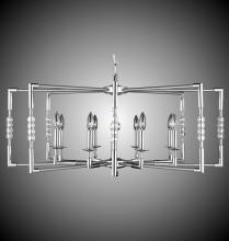 American Brass & Crystal CH3605-36G-ST - 8 Light Magro Cage Chandelier