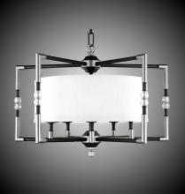 American Brass & Crystal CH3703-35S-36G-ST-GL - 5 Light Magro Drum Shade Chandelier