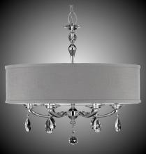 American Brass & Crystal CH5486-O-36G-ST-GL - 28 inch Kensington Empire Drum Shade Chandelier