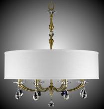 American Brass & Crystal CH5487-O-37G-38G-ST-PG - 32 inch Kensington Empire Drum Shade Chandelier