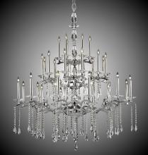 American Brass & Crystal CH5545-G-38G-ST - 6+12+18 Light Three Tier Kaya Chandelier