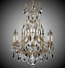 American Brass & Crystal CH7016-A-12G-PI - 6 Light Parisian Chandelier