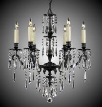 American Brass & Crystal CH7814-U-05S-PI - 6 Light Parisian Spire Chandelier