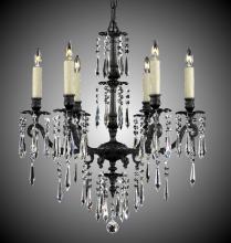 American Brass & Crystal CH7814-U-16G-ST - 6 Light Parisian Spire Chandelier