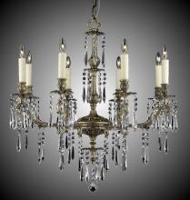 American Brass & Crystal CH7815-U-16G-ST - 8 Light Parisian Spire Chandelier