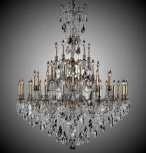 American Brass & Crystal CH9324-O-23S-ST - 45 Light Elise Chandelier