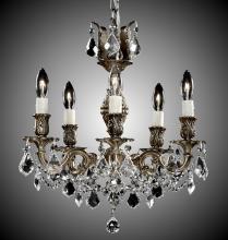American Brass & Crystal CH9512-O-12G-PI - 5 Light Rosetta Chandelier