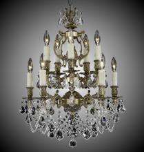 American Brass & Crystal CH9532-O-01G-PI - 5+5 Light Rosetta Chandelier