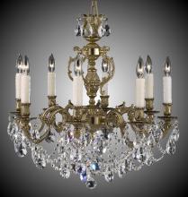 American Brass & Crystal CH9542-A-10W-PI - 8 Light Rosetta Chandelier
