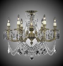 American Brass & Crystal FM2066-O-07G-08G-ST - 6 Light Finisterra with draping Flush Mount