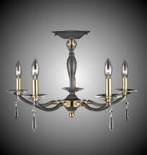 American Brass & Crystal FM5333-SP-38G-ST - 5 Light Kensington Flush Mount