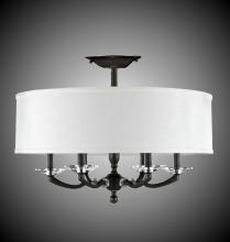 American Brass & Crystal FM5435-37G-38G-ST-HL - 24 inch Kensington Drum Shade Flush Mount