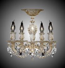 American Brass & Crystal FM9501-O-01G - 5 Light Rosetta Flush Mount
