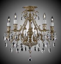 American Brass & Crystal FM9630-O-02G-PI - 5 Light 3 Flush Mount Chateau