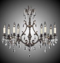 American Brass & Crystal IL9671-2-OTK-16G-ST - 8 Light 2 Arm Chateau Island Light