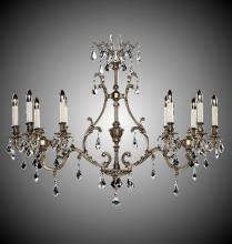 American Brass & Crystal IL9672-2-O-05S-PI - 10 Light 2 Arm Chateau Island Light
