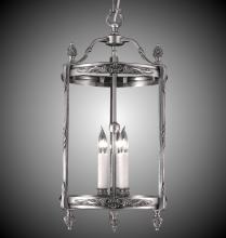 American Brass & Crystal LT2113-13S-PI - 3 Light 13 inch Lantern with Clear Curved Glass