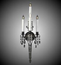 American Brass & Crystal WS2214-O-23S-PI - 3+1 Light Torch Wall Sconce
