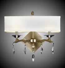 American Brass & Crystal WS5661-G-32G-ST-HL - 2 Light Kaya Rectangular Shade Wall Sconce