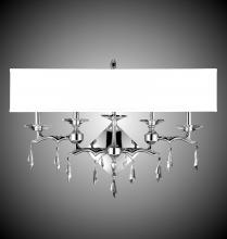 American Brass & Crystal WS5663-G-35S-ST-HL - 4 Light Kaya Rectangular Shade Wall Sconce