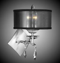 American Brass & Crystal WS5665-G-36G-ST-HL - 3 Light Kaya Drum Shade Wall Sconce
