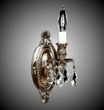American Brass & Crystal WS9411-O-13S-PI - 1 Light Oblong Wall Sconce
