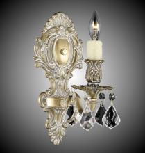 American Brass & Crystal WS9421-A-02G-PI - 1 Light Fleur-De-Lis Small Wall Sconce