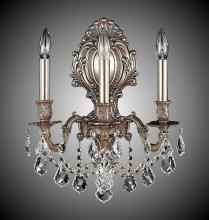 American Brass & Crystal WS9425-O-08G-PI - 3 Light Fleur-De-Lis Medium Wall Sconce