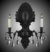 American Brass & Crystal WS9427-O-04G-PI - 2 Light Fleur-De-Lis Large Wall Sconce