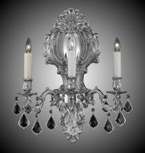 American Brass & Crystal WS9428-A-12G-ST - 3 Light Fleur-De-Lis Large Wall Sconce
