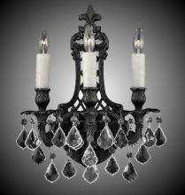American Brass & Crystal WS9451-3-A-10G-ST - 3 Light Lattice Small Wall Sconce