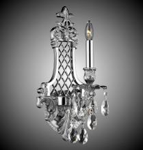 American Brass & Crystal WS9451-A-10W-ST - 1 Light Lattice Small Wall Sconce