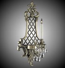 American Brass & Crystal WS9456-A-16G-PI - 1 Light Lattice Large Wall Sconce
