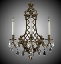 American Brass & Crystal WS9458-A-08G-ST - 3 Light Lattice Large Wall Sconce