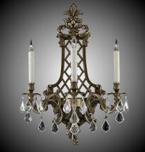 American Brass & Crystal WS9458-O-07G-PI - 3 Light Lattice Large Wall Sconce