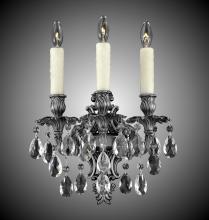 American Brass & Crystal WS9483-A-21S-ST - 3 Light Filigree Wall Sconce