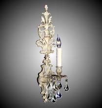 American Brass & Crystal WS9485-U-16G-PI - 2 Light Filigree Extended Top Wall Sconce