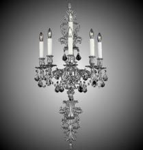 American Brass & Crystal WS9491-A-10G-ST - 5+1 Light Filigree Extended Top and Tail Wall Sconce