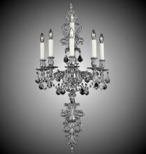 American Brass & Crystal WS9491-O-10W-PI - 5+1 Light Filigree Extended Top and Tail Wall Sconce