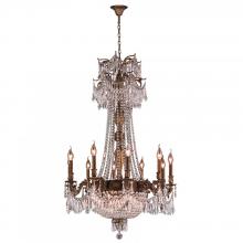 Worldwide Lighting Corp W83356B36-CL - Winchester 18-Light Antique Bronze Finish and Clear Crystal Chandelier 36 in. Dia x 49 in. H Large