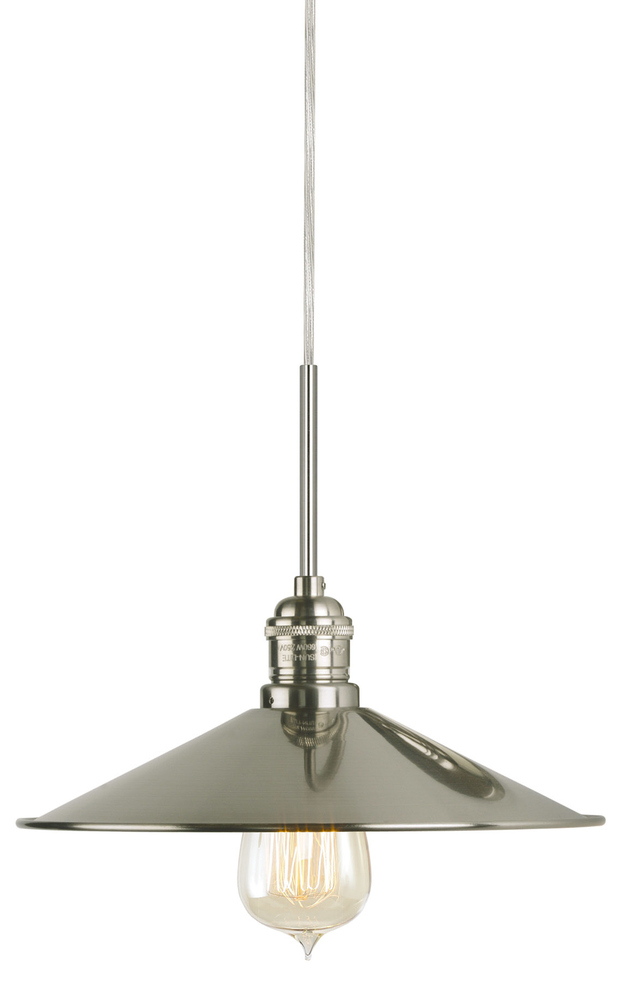 Pendant Dim Sum Polished Nickel E26 Retro Bulb 60W Monopoint