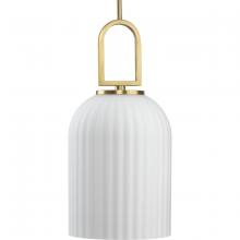 Progress P500482-191 - Stanza Collection One-Light Brushed Gold New Traditional Pendant Light