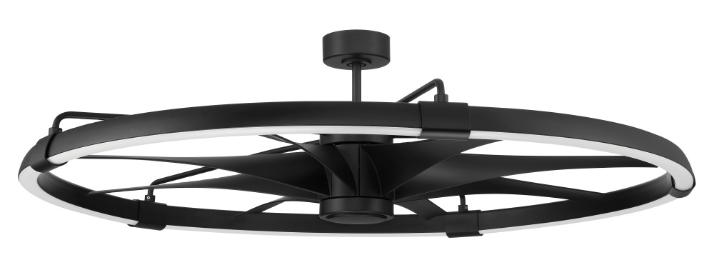 57" Overall, 52" Ceiling Fan w/Wi-Fi, Blades & LED Light Kit, Damp Rated
