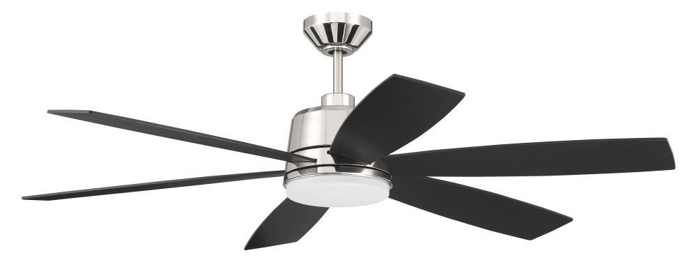 52" Ceiling Fan w/ 6 Blades, Wi-Fi & LED Light Kit, Damp