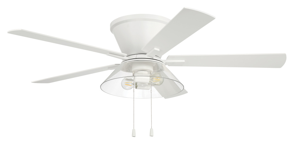 52" Hugger Ceiling Fan w/Blades & 2x4w LED Light Kit