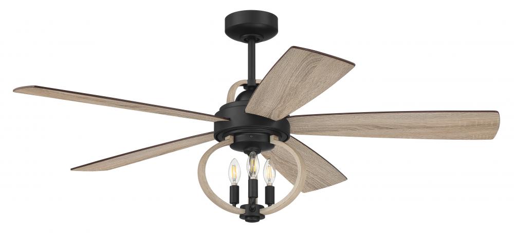 52" Ceiling Fan w/Wi-Fi, DC Motor, Blades, LED Light Kit